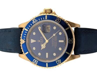 Rolex 16618 Submariner Date 18k Bluesy 40mm 2007 Z Serial Box & Papers