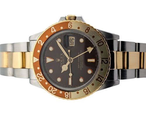 Rolex 16753 GMT Master Rootbeer Tiger Eye 40mm 1988 Box & Papers