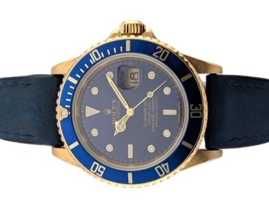 Rolex 16618 Submariner Date 18k Bluesy 40mm 2007 Z Serial Box & Papers