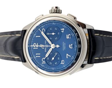 Breitling AB1510171C1P1 Duograph Premier B15 Blue 42mm 2024 Box & Papers