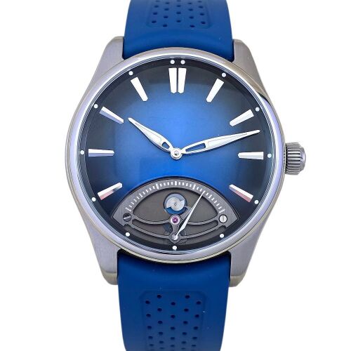 H Moser & Cie Pioneer Retrograde Seconds Midnight Blue