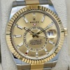 Rolex Sky-Dweller Champagne 18K Yellow Gold Two Tone Ref 326933 2021 - 2