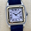 Cartier Santos Carree Large White Romans 18K Yellow Gold Ref 2961 - 2