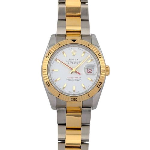 Rolex 116263 Datejust Turn-O-Graph White Dial 36mm 2005
