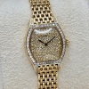 Cartier Tortue 66036 18k Yellow Gold Pave Dial Factory Diamond Set - 2