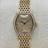 Cartier Tortue 66036 18k Yellow Gold Pave Dial Factory Diamond Set - 3