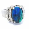 Platinum, Opal and Diamond Ring - 3