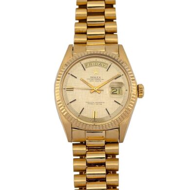 Rolex 1803 Day-Date 36 18k Gold Champagne Linen Dial 36mm 1971