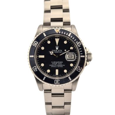 Rolex 16800 Submariner Date Black Matte Dial 40mm 1984