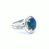 18ct White Gold, Opal and Diamond Ring - 5