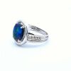 18ct White Gold, Opal and Diamond Ring - 6