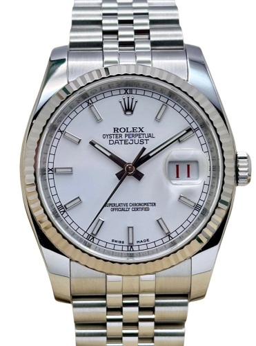 Rolex Datejust 36 Ref 116234 White Roulette Dial