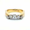 18K Yellow Gold Diamond trio ring set with 2.83TDW - 8