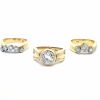 18K Yellow Gold Diamond trio ring set with 2.83TDW - 9