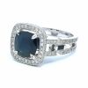 Canturi Jewels 18K White Gold Black Sapphire and Diamond Dress Ring from Metropolis collection - 3