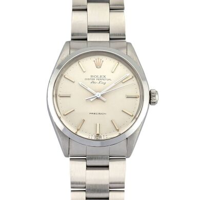 Rolex 5500 Air King Silver Dial 34mm 1986 Box & Papers