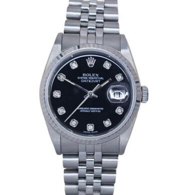 Rolex Datejust 36 Black Diamond Dial 16234