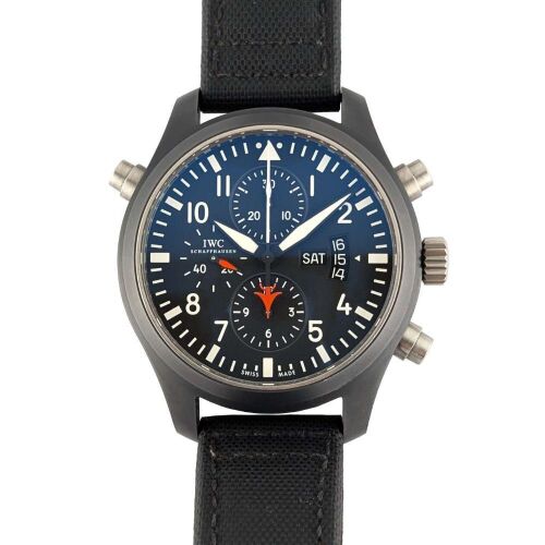 IWC IW379901 Pilot&rsquo;s Watch Double Chronograph Edition Top Gun 46mm 2008 Box & Papers