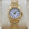 Rolex Oyster Perpetual 26 White Buckley 18K Yellow Gold Presidential Ref 67198 1985 - 4