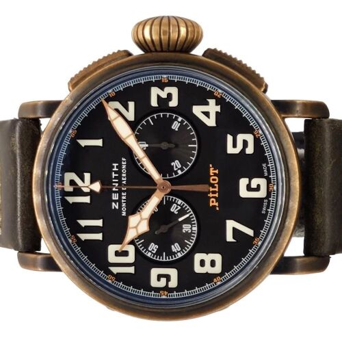 Zenith Pilot Type 20 Chronograph Bronze 45mm 2017 Box and Papers