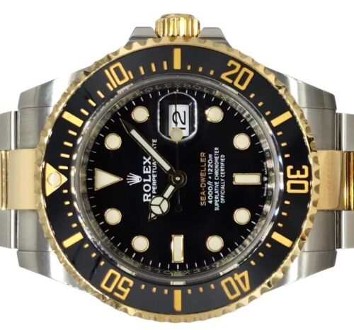 Rolex SeaDweller Two Tone 18K Yellow gold, 43mm 2020 Box and Papers
