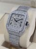 Cartier Santos Large Custom Diamond Set - 7