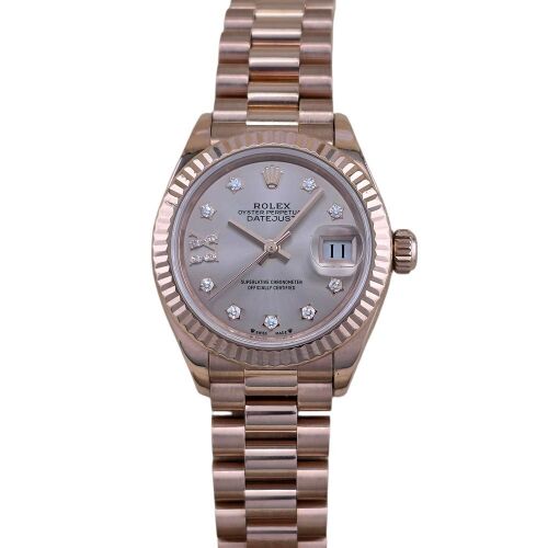 Rolex Lady-Datejust 28 Everose Gold 279175 Diamond Dial