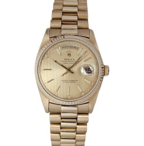 Rolex Day-Date 36 Champagne Tapestery Dial 18238