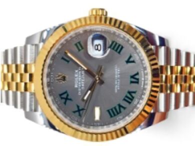 Rolex Datejust 41mm Two Tone 18K Yellow Gold Wimbledon 2022 Box and Papers