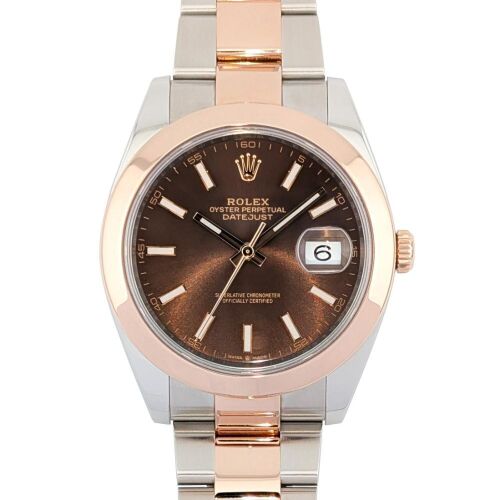 Rolex 126301 Datejust 41 Two Tone Everose Chocolate Dial 41mm 2019 Box & Papers