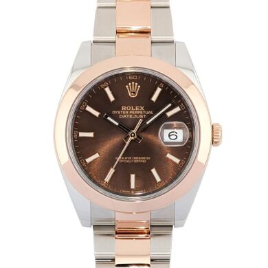 Rolex 126301 Datejust 41 Two Tone Everose Chocolate Dial 41mm 2019 Box & Papers