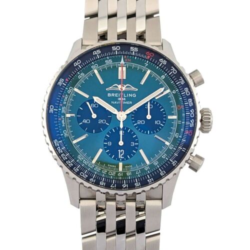 Breitling AB0137 Navitimer B01 Chronograph Green Dial 46mm 2022 Box & Papers