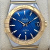 Omega Constellation 18K Rose Gold Blue Ref 123.20.38.21.03.001 - 2