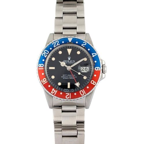 Rolex 16750 GMT-Master Pepsi 40mm 1986 Box & Papers