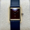 Cartier Tank Must Small Burgundy Dial Manual Winding - 2