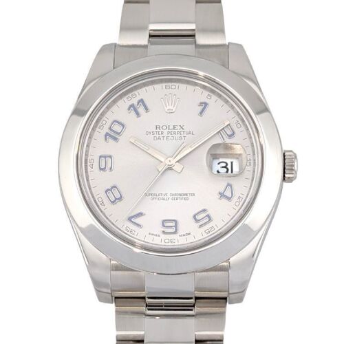 Rolex 116300 Datejust II Silver Arabic Dial 41mm ~2013 Box & COA