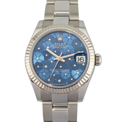 Rolex 278274 Datejust Blue Floral Diamond Dial 31mm 2023 Box & Papers Unworn