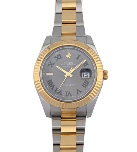 Rolex 116333 Datejust II Two Tone Wimbledon Dial 41mm 2013 Box & Papers