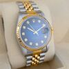 Rolex 16233G Datejust Blue Vignette Diamond Dial 36mm 1997 Box & RSC - 3