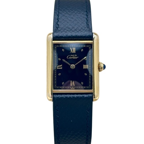 Cartier Tank Must Large Black Romans Ref 590005