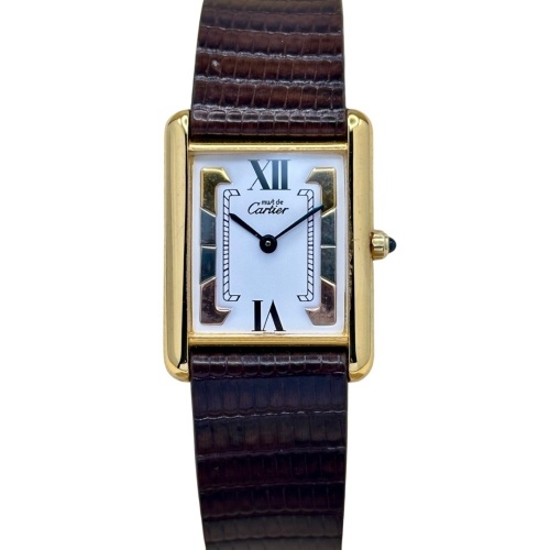 Cartier Tank Must Vermeil Large Trinity Dial Ref 6 81006 1990