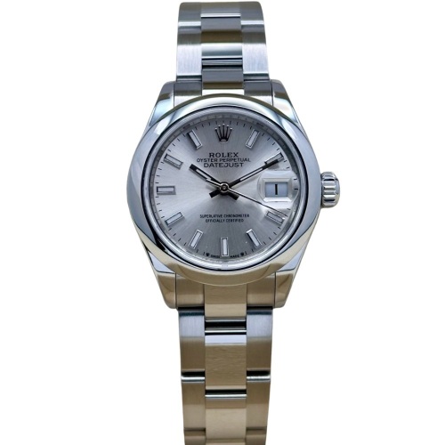 Rolex Lady-Datejust 28 Silver Sunburst Dial Ref 279160 2021