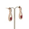 "Wholesaler Closing Down Must Be Sold" 14K Rose Gold, Ruby and Diamond, Drop Earrings - 3