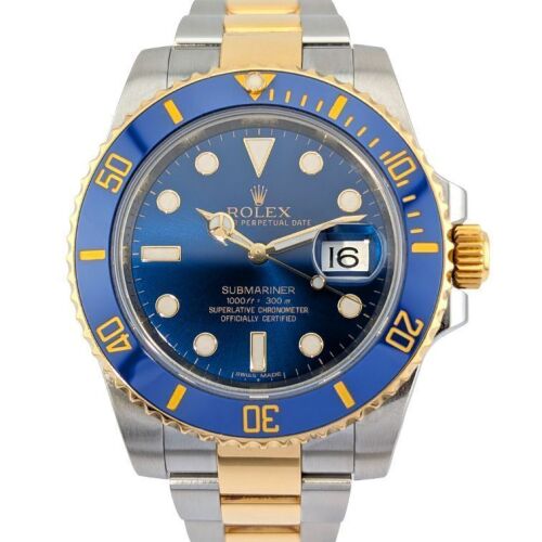 Rolex 116613LB Submariner Date Two Tone Bluesy 40mm 2018 Box & Papers