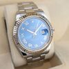 Rolex 116334 Datejust II Azzurro Blue Roman Fluted 41mm 2016 Box & Papers - 3