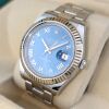 Rolex 116334 Datejust II Azzurro Blue Roman Fluted 41mm 2016 Box & Papers - 4