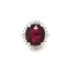 "Wholesaler Closing Down Must Be Sold" 14K White Gold, 7.43ct Pink Tourmaline and Diamond, Halo Ring - 2