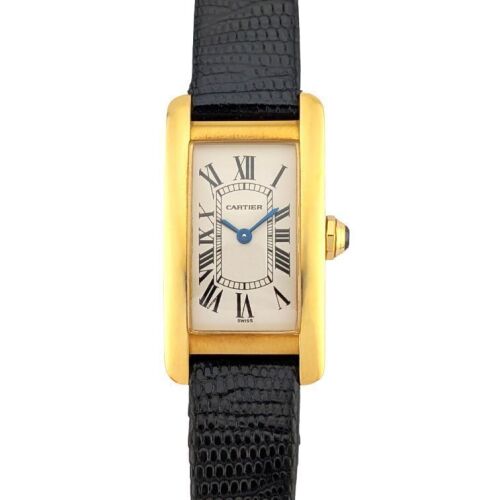 Cartier 1710 Tank Am&eacute;ricaine 18k Gold 19mm ~2000s Box & Papers