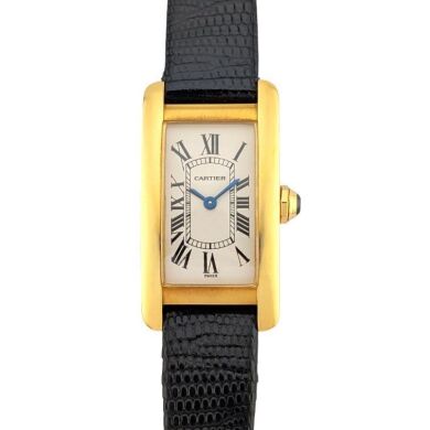 Cartier 1710 Tank Am&eacute;ricaine 18k Gold 19mm ~2000s Box & Papers