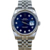 Rolex Datejust 36 Blue Diamond Dial Super Jubilee 18K White Gold Ref 116234 2016